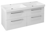 THEIA umývadlová skrinka 116x50x44,2cm, 2xzásuvka, biela
