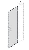 SAPHO TRINITY otočný diel dverí do niky, sklo číre, pravé – sprchové dvere do niky