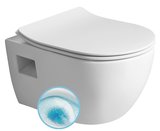 LUNA závesná WC misa, Vortex Rimless, 35,5x49cm, biela