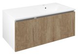 LOREA skrinka 100x46x51,5cm (30+70cm), pravá, dub Alabama/biela matná