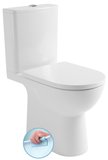 TALAMO kombi WC, Rimless, spodný/zadný odpad, biela