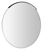 BORD zrkadlo s MOON LED osvetlenie, s brúseným okrajom guľaté, priemer 70cm, CU free, čierna mat