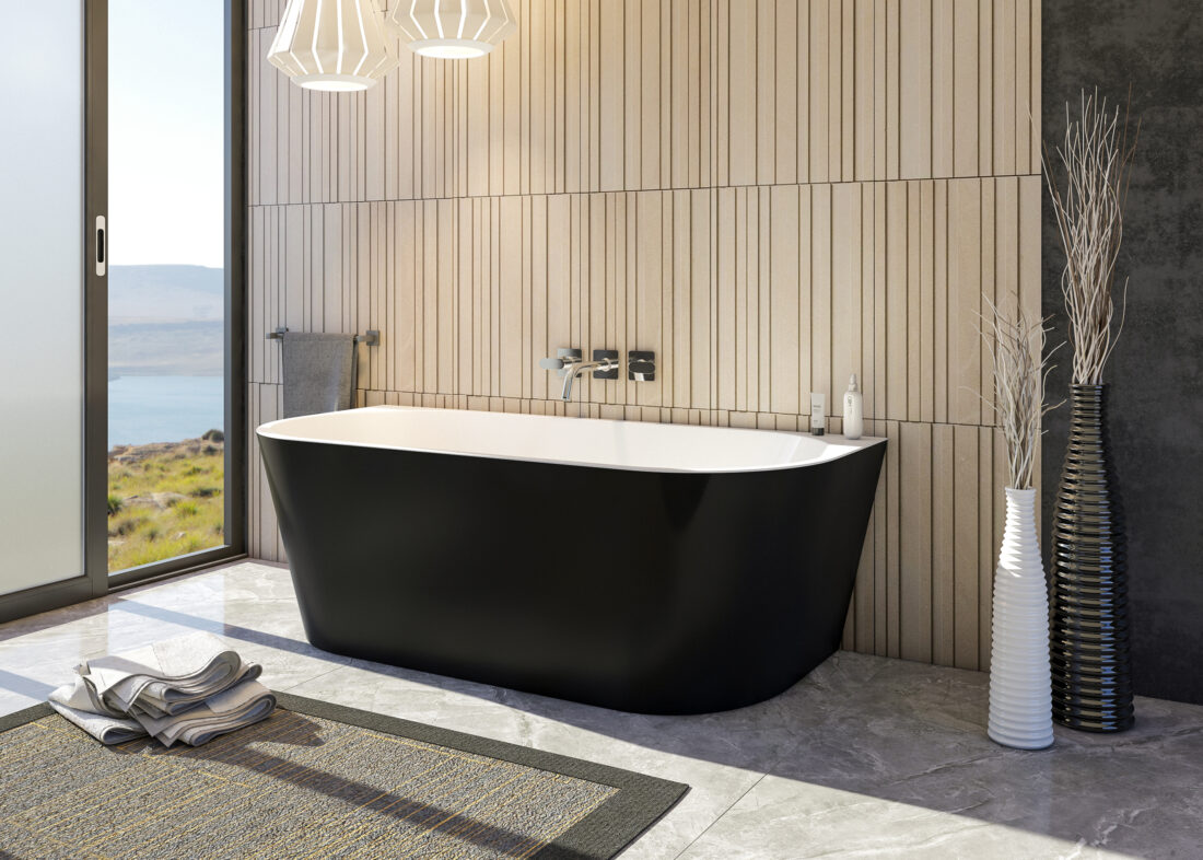 Aquatek PHILADELPHIA BLACK – voľne stojaca vaňa