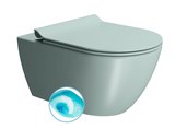 PURA závesná WC misa, Swirlflush, 36x55cm, ghiaccio dual-mat