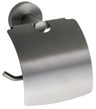 X-ROUND GUN METAL držiak toaletného papiera, s krytom, gun metal