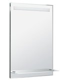 Zrkadlo s LED osvetlením a policou 60x80cm, gombíkový vypínač