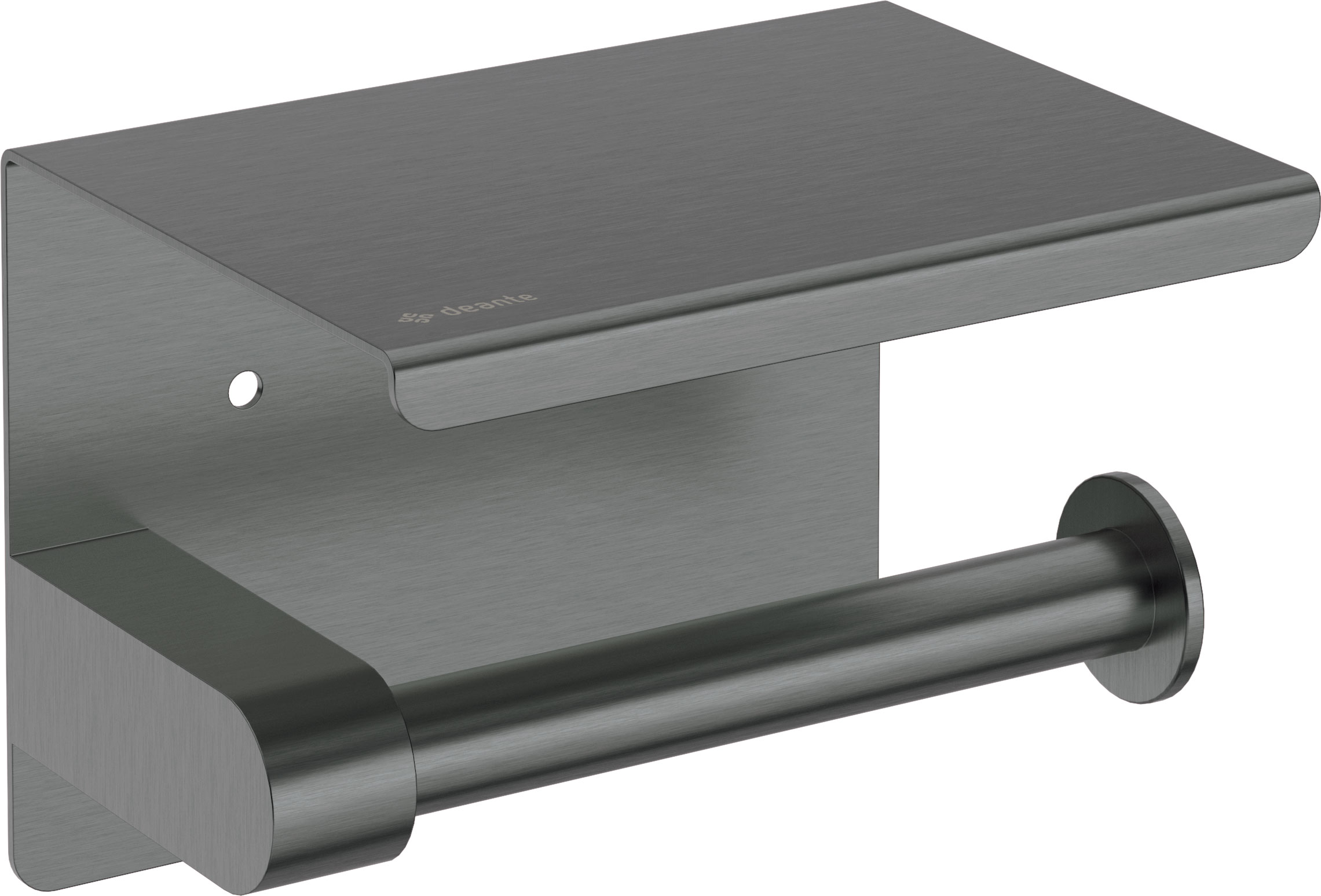 Deante Round - Uchwyt na papier toaletowy ścienny - z półką – držiak toaletného papiera