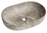 CALEO keramické umývadlo na dosku 60x42cm, breccia marmor