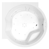 ROYAL CORNER hydromasážna vaňa, 173x173x49cm, Attraction Hydro-Air, chróm