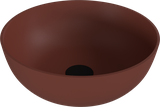 BANERA ROUND umývadlo na dosku, liaty mramor, priemer 39cm, hnedá mat