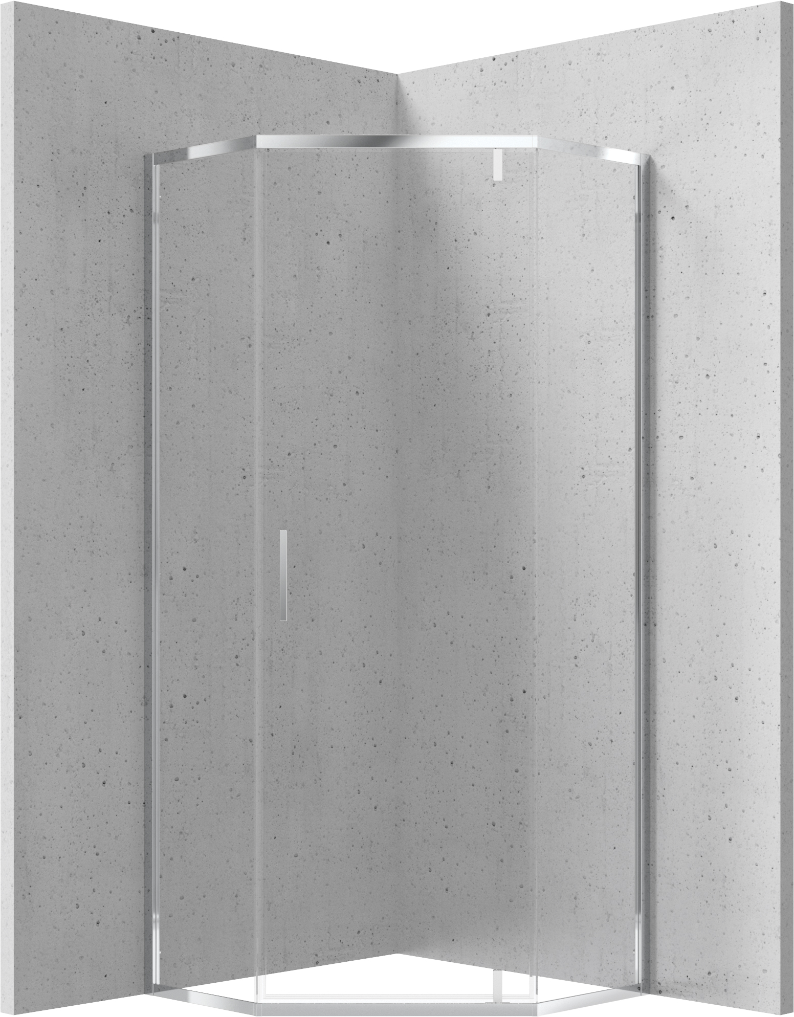 Deante Tubo - Kabina prysznicowa pięciokątna 90x90 cm – štvorcový sprchový kút