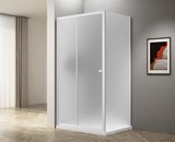 UGGA obdĺžniková sprchová zástena 1000x900mm, Brick sklo, biela