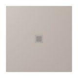 TRENECA sprchová vanička z liateho mramoru s možnosťou úpravy rozmeru 100x100cm, béžová matná