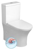 LEON WC kombi, Rimless, spodný/zadný odpad, biela