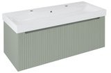 NELIO STRIP umývadlová skrinka 116,5x44x49cm, verde