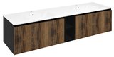 LOREA skrinka 180x46x51,5cm (80+20+80cm), dub collingwood/čierna matná