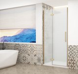 TRINITY GOLD MATT sprchové dvere do niky 1200 mm, matné sklo, lavé
