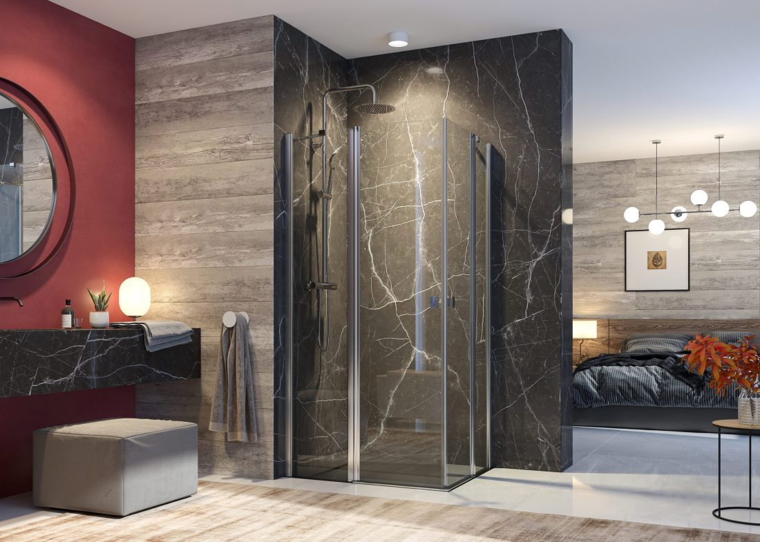 Aquatek GLASS R14 100×80 – štvorcový sprchový kút