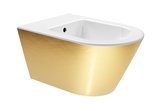 KUBE X bidet závesný 36x55cm, biela ExtraGlaze/zlata