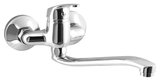 AQUALINE 35 nástenná batéria, 100mm rozteč, ploché zvýšené ramienko, chróm