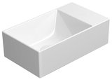 KUBE X keramické umývadlo 40x23cm, bez otvoru, pravé/ľavé, biela ExtraGlaze