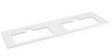 BRAHEA doska Rockstone s 2 otvormi 151,6x51,5cm, biela matná