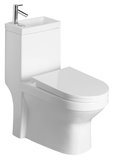 HYGIE WC kombi s umývadielkom, spodný/zadný odpad, biela