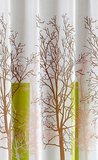Sprchový záves 180x180cm, polyester, biela/zelená, strom