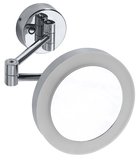 X-ROUND závesné kozmetické zrkadlo LED, priemer 200mm, chróm