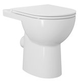 SANIVEX WC kombi misa, zvyšené sedenie, Rimless, 63,5x35,5cm, spodný/zadný odpad, biela