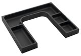 LINDO "U" organizér 372x36x323mm, plast, antracit