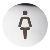WC ženy označenie priemer 75mm, nerez mat