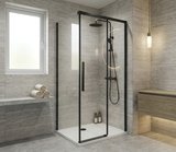 LUXOR BLACK štvorcová sprchová zástena 1000x1000mm L/P varianta