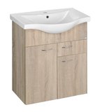 KERAMIA FRESH umývadlová skrinka,1 zásuvka, 60,6x74x34cm, dub platin