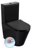 PACO RIMLESS WC kombi, spodný/zadný odpad, čierna mat