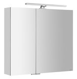 MIRRÓ galérka s LED osvetlením, 80x70x16cm, biela