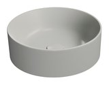KUBE X keramické umývadlo na dosku, priemer 40cm, cenere mat