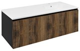 LOREA skrinka 120x46x51,5cm (30+90cm), pravá, dub collingwood/čierna matná