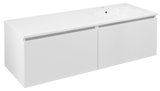 LOREA skrinka 140x46x51,5cm (70+70cm), pravá, biela matná