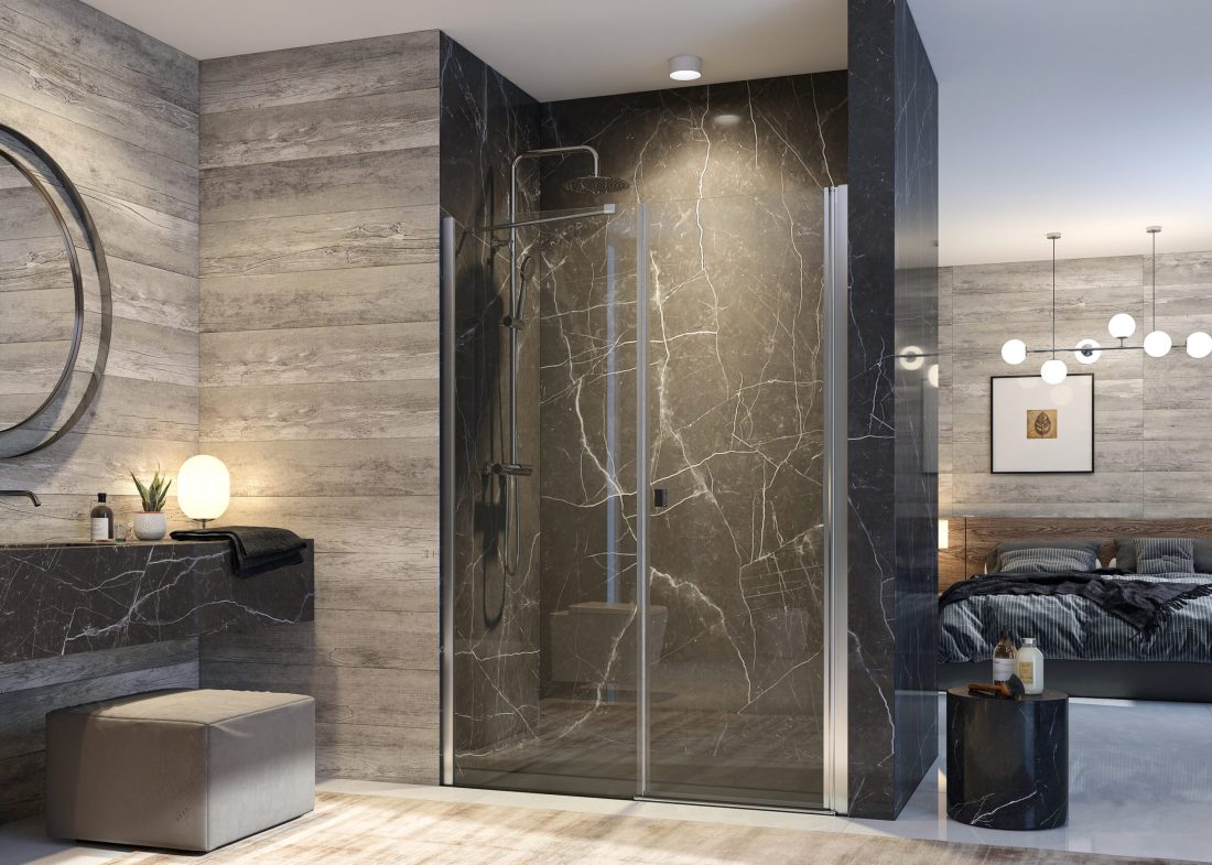 Aquatek GLASS B7 100-140 – štvorcový sprchový kút