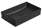 KUBE X DIAMANTE keramické umývadlo na dosku 60x37cm, čierna mat