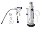 Splachovacia súprava s DUAL tlačidlom, spodné napúšťanie 3/8", chróm