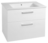 VEGA umývadlová skrinka, 82x67,6x43,6cm, 2x zásuvka, biela