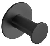 X-ROUND BLACK samolepiaci háčik, čierna mat