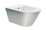 KUBE X bidet závesný 36x55cm, biela ExtraGlaze/strieborna