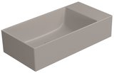 KUBE X keramické umývadlo 50x25cm, bez otvoru, pravé/ľavé, tortora mat