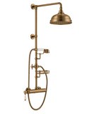 VIENNA sprchový stĺp s pák. batériou, mydeľnička, v. 1267mm, bronz