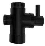 Prepínač sprchového stĺpu F3/4"-M1/2"xM3/4", čierná mat