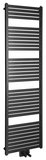 SAPHO TONDI vykurovacie teleso 450x1690 mm, stredové pripojenie, čierna mat – kúpeľňový radiátor