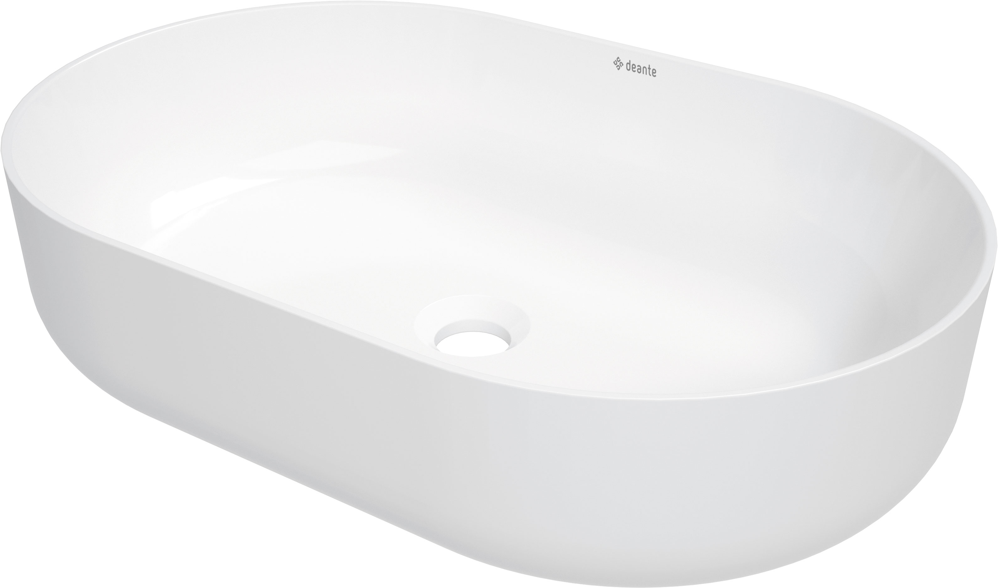 Deante Round - Umywalka ceramiczna nablatowa – umývadlo na dosku